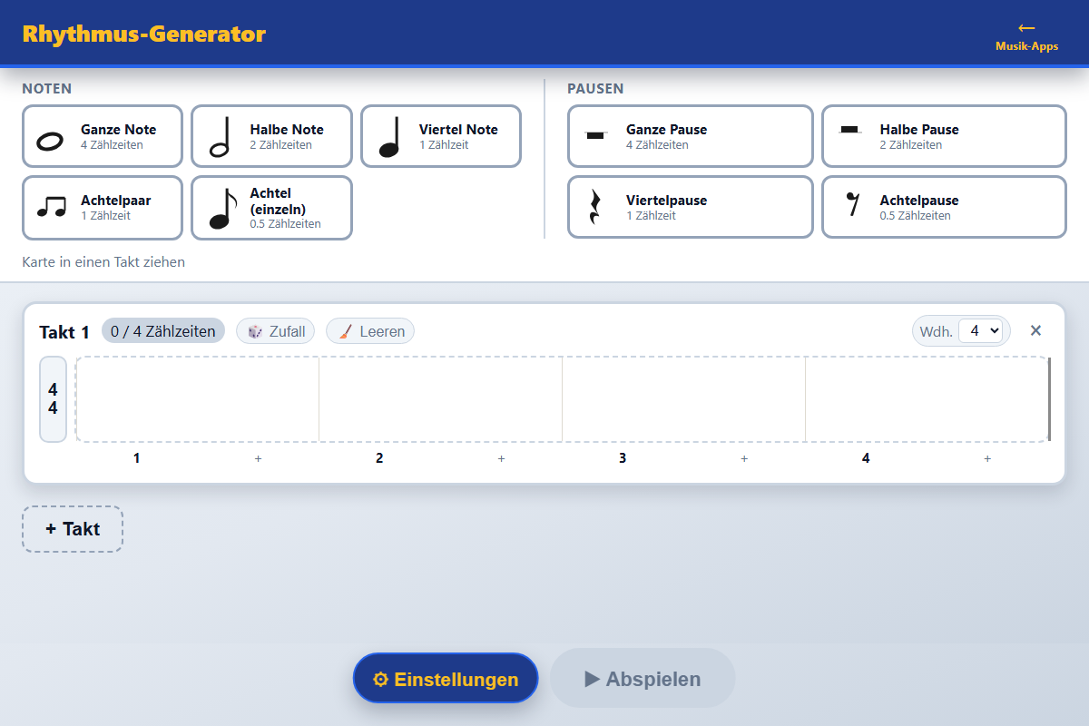 Vorschau der App Rhythmus-Generator